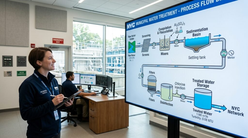 water treatment process diagram