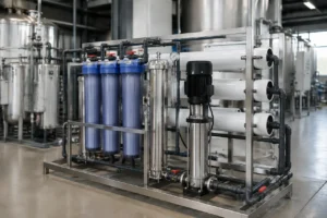 Commercial 1000 GPD RO system installed in industrial facility