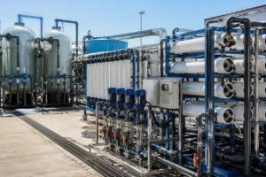industrial reverse osmosis pretreatment system with filtration and chemical dosing equipment