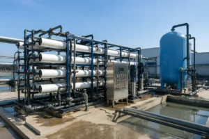 Industrial RO reject water treatment system installed in a manufacturing plant
