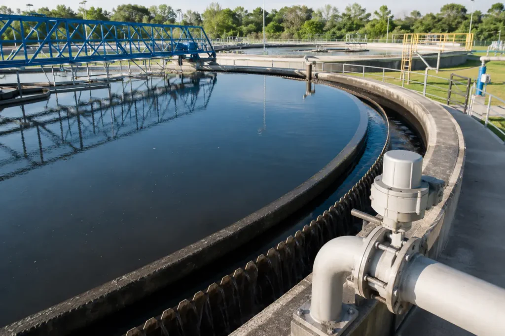 sedimentation tank design treatment equipment with tanks piping and inspection details